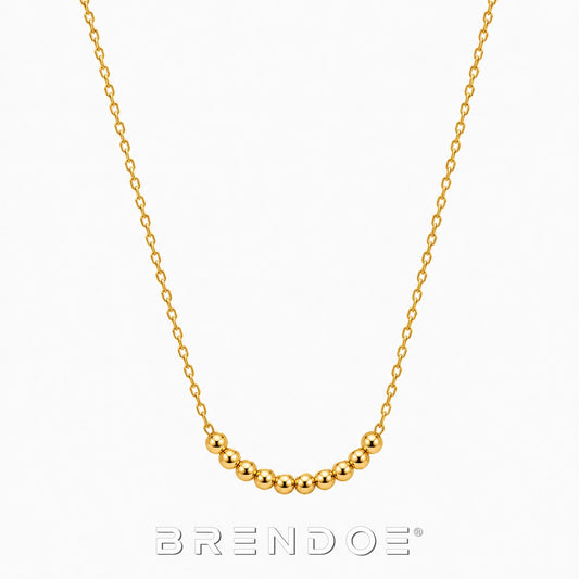 Brendoe Goudkleurige Bolletjes Ketting – RVS 304