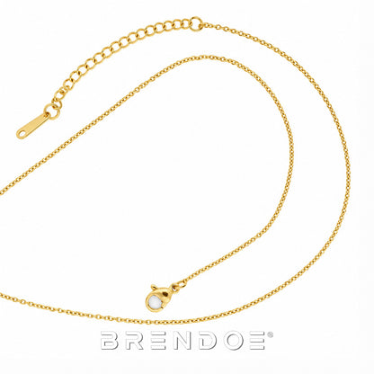 Brendoe Goudkleurige Dubbele Druppelketting Dames – 18K Verguld RVS