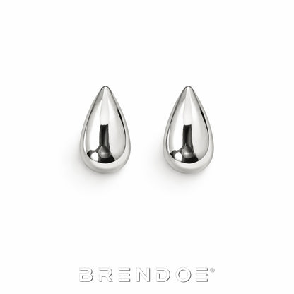 Brendoe Zilverkleurige Druppel Oorstekers – 925 Zilver