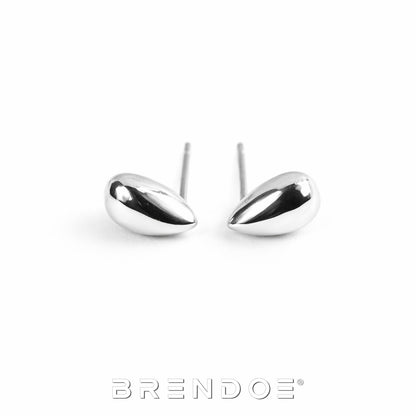 Brendoe Zilverkleurige Druppel Oorstekers – 925 Zilver