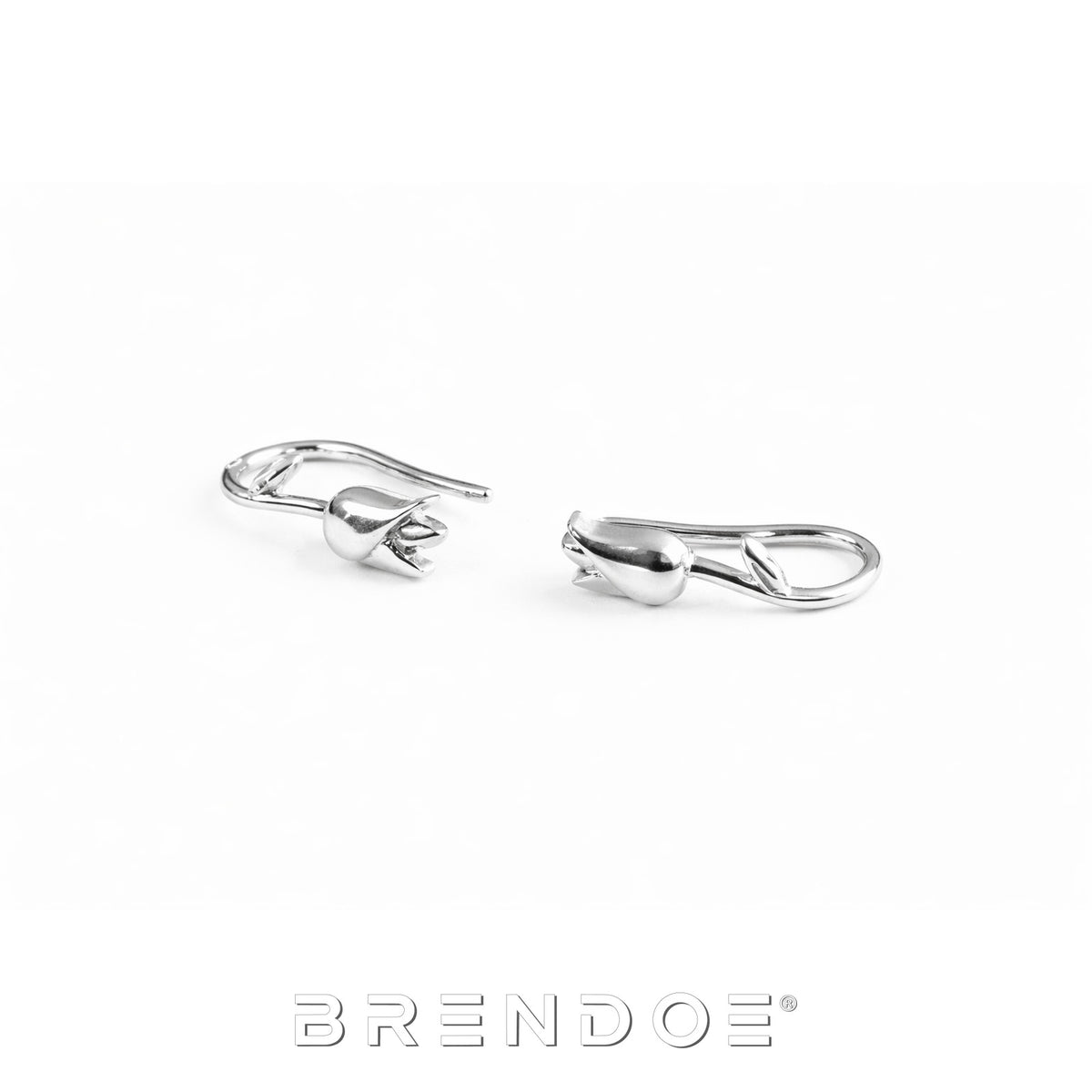 Brendoe Zilveren Tulp Oorstekers – 925 Zilver