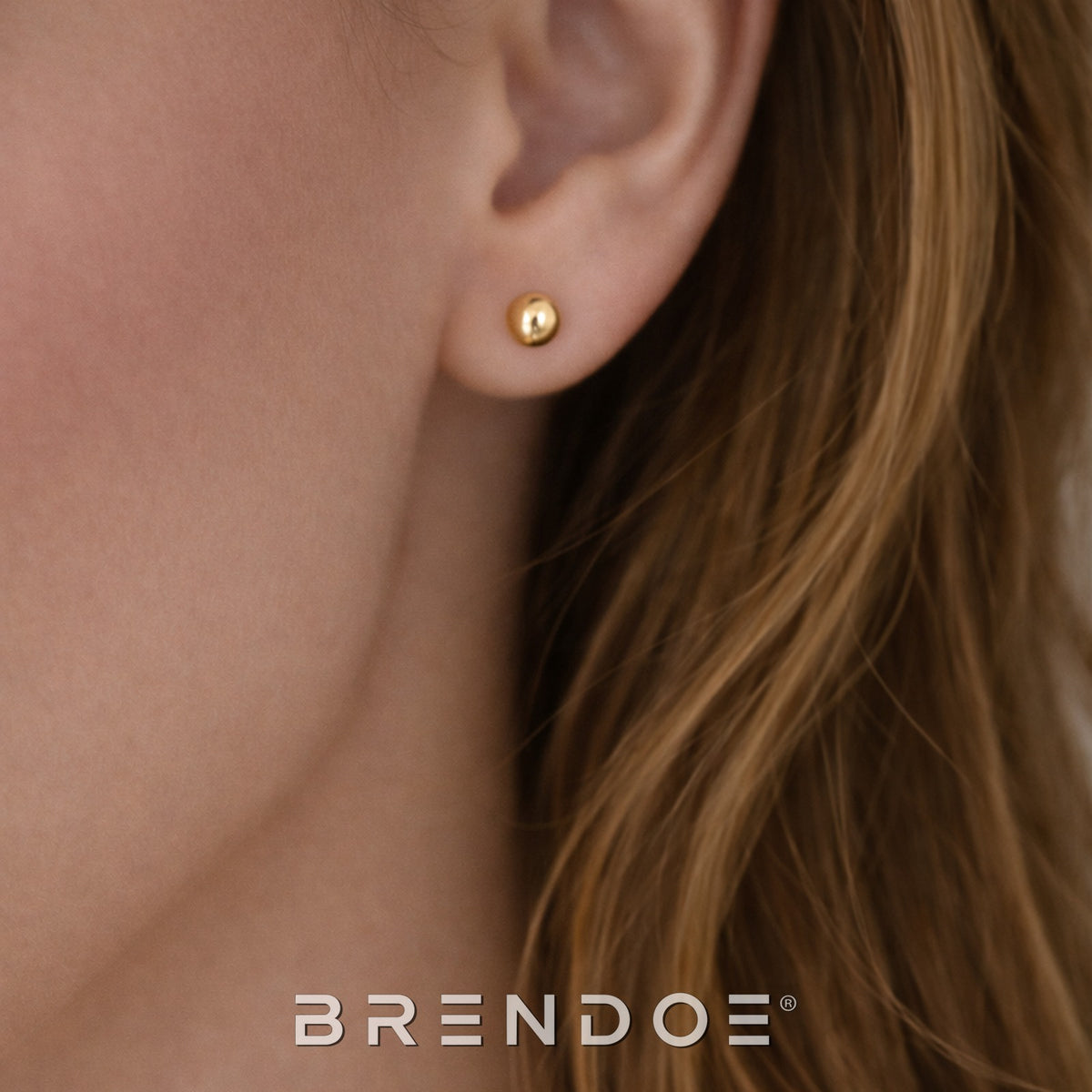 Brendoe Gouden Bol Oorstekers – RVS 304
