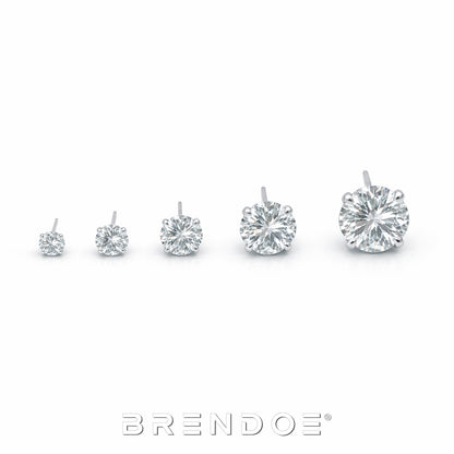 Brendoe Zilveren Zirkonia Oorstekers Set – 5 Paar