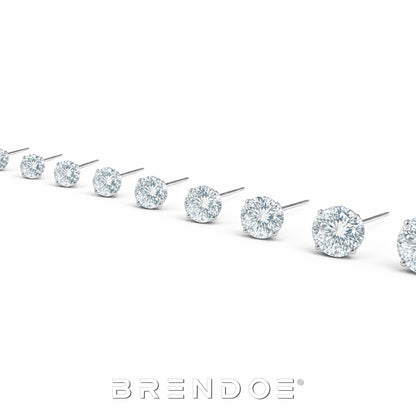 Brendoe Zilveren Zirkonia Oorstekers Set – 5 Paar