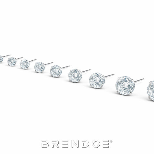 Brendoe Zilveren Zirkonia Oorstekers Set – 5 Paar