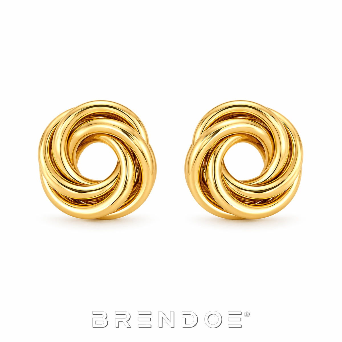Brendoe Goudkleurige Spiraal Oorbellen – RVS 201