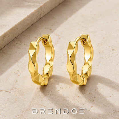Brendoe Goudkleurige Golf Oorringen – 18K Verguld