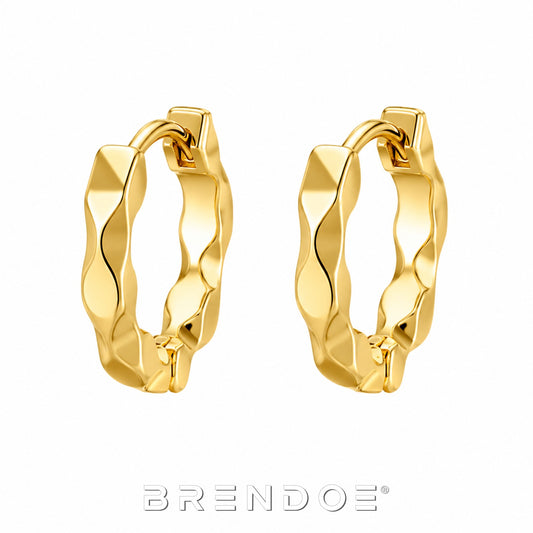 Brendoe Goudkleurige Golf Oorringen – 18K Verguld