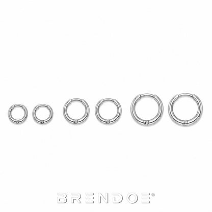 Brendoe Zilverkleurige Oorringen Set – 3 Paar RVS